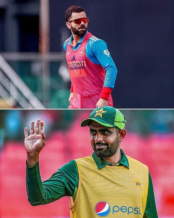 If you are trolling any of these two, you are not mature yet. Both are great player with respective to their team so please support both of them also respect the these are future legends 🖤🫀✌️ . . #BabarAzam #viratkholi#kings of different countries