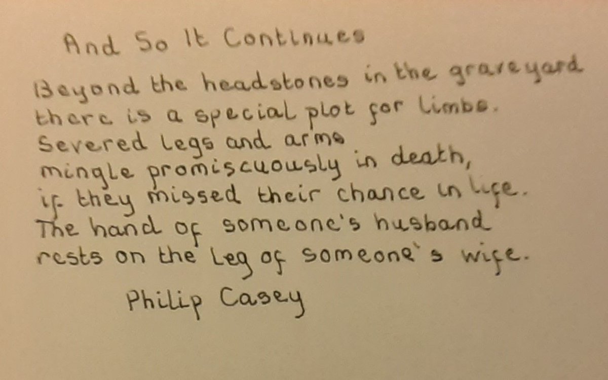 263. 'And So It Continues' by Philip Casey.