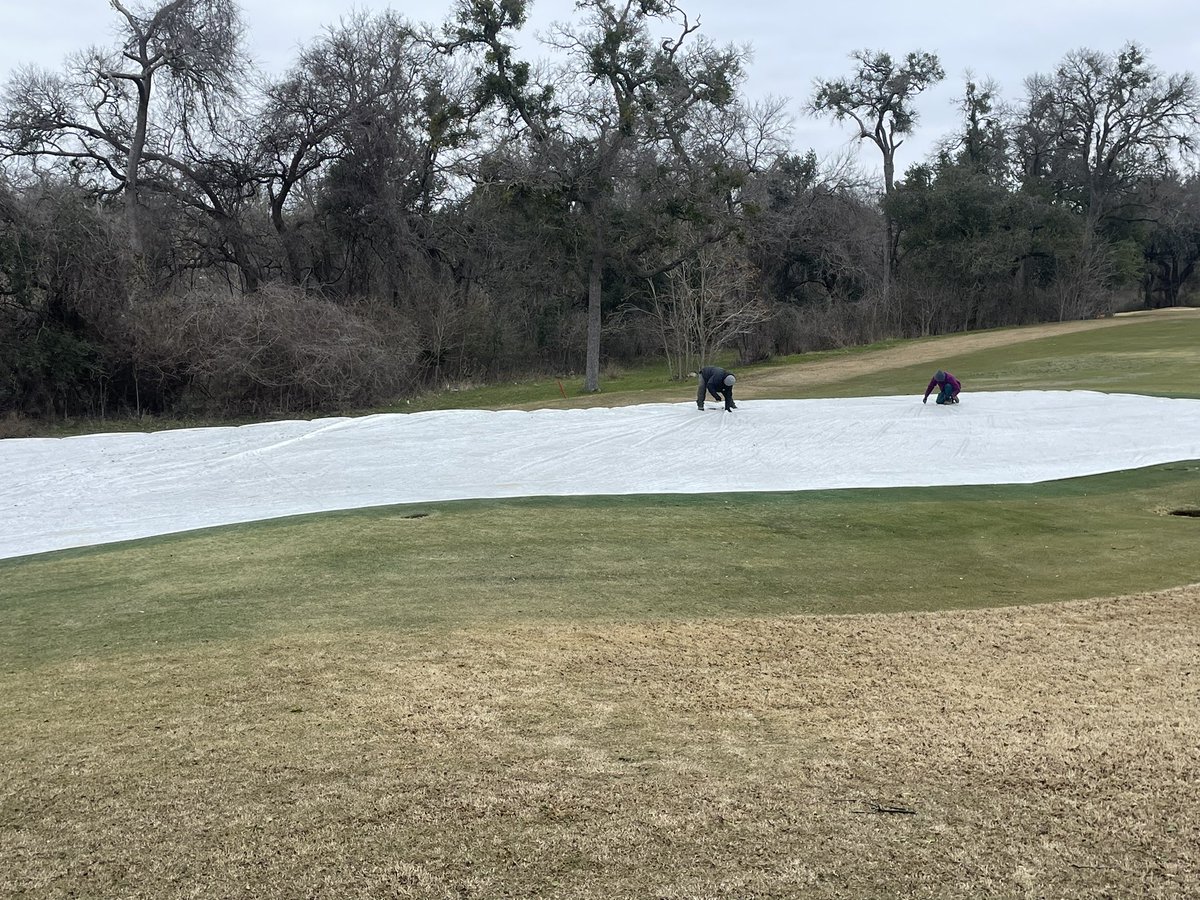 turfkid820's tweet photo. Thanks to hard work of the crew @Cimarron_Hills the greens are covered until Wednesday. #@BusyFunCrazy https://t.co/vsdIRHtY5y