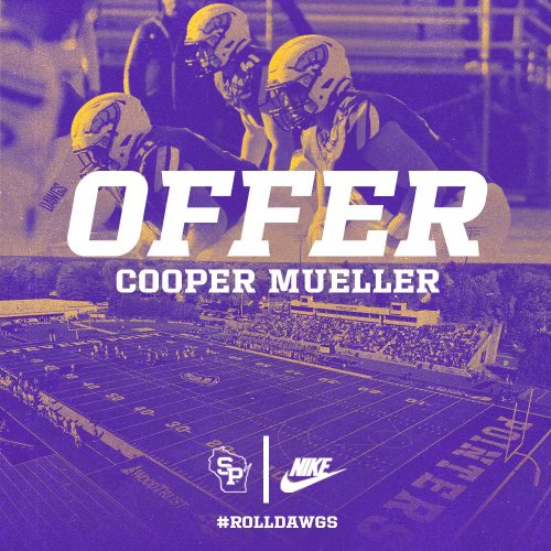 Cooper Mueller (@c_mueller45) on Twitter photo After a great time with <a href="/CoachVenne/">Coach Venne</a> I am excited to say that I have got my first offer for a roster spot. Thank you so much <a href="/UWSPFootball/">UWSP Football</a>! <a href="/Saber_Football/">Franklin Football</a>. After a great time with <a href="/CoachVenne/">Coach Venne</a> I am excited to say that I have got my first offer for a roster spot. Thank you so much <a href="/UWSPFootball/">UWSP Football</a>! <a href="/Saber_Football/">Franklin Football</a>.