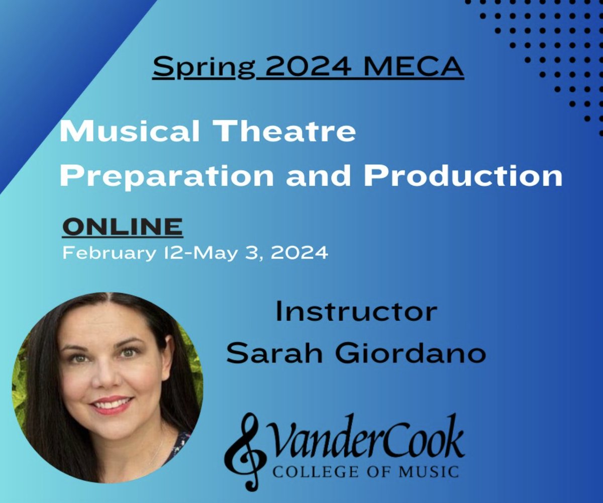 Sarah Giordano (@musicgeekchic) on Twitter photo Musical Theatre Friends! Time to start planning your next musical! Please consider taking this 3 Graduate Credit Online Course through VanderCook College of Music. Classes begin February 12.
vandercook.edu/course/musical… #musicaltheatre #Chicago <a href="/VanderCookMECA/">VanderCook MECA</a> <a href="/VanderCook/">VanderCook</a> Musical Theatre Friends! Time to start planning your next musical! Please consider taking this 3 Graduate Credit Online Course through VanderCook College of Music. Classes begin February 12.
vandercook.edu/course/musical… #musicaltheatre #Chicago <a href="/VanderCookMECA/">VanderCook MECA</a> <a href="/VanderCook/">VanderCook</a>