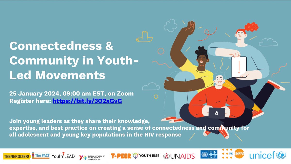 YPlusPakistan's tweet photo. Join young key population leaders on 25/1 at 9am EST to learn about the importance of fostering a sense of connectedness and community in youth-led responses!

Register here: https://t.co/0mP4F1PDy0
@HiVoices_ https://t.co/q6Q7n9g07z