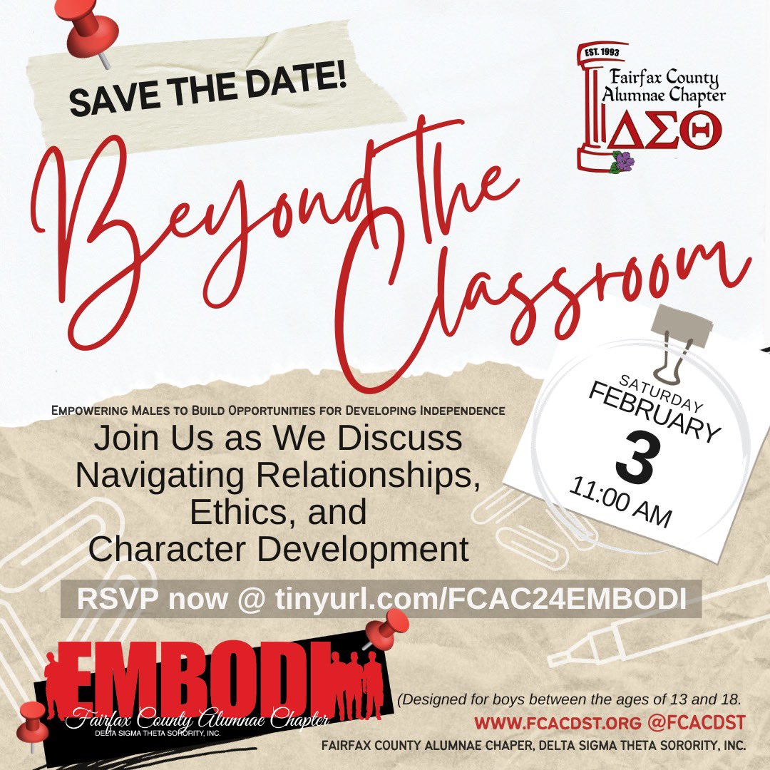 FCACDST's tweet photo. Join FCAC EMBODI on Feb. 3rd at 11AM as we partner with collegiates from George Mason University to lead an important discussion on challenges facing our young men and ways to achieve success. Register now at https://t.co/3POIjNRVqi #FCACDST #EMBODI https://t.co/Mc0EkmN3O3