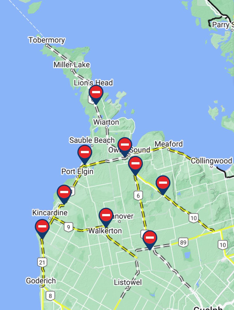 IWeatherON's tweet photo. #ONStorm #ONwx ⚠️ HIGHWAY CLOSURES ⚠️

1:41 PM - Sunday, January 14, 2024

Many highways have been closed throughout Grey and Bruce counties due to the reduced visibility being caused by snow squalls.

Current list: https://t.co/D6ynZkUGko

** Remember, driving on a closed road is ILLEGAL. Ignoring a road closure carries a fine of $110 plus three demerit points. It can also affect your insurance. The roads are closed for your safety and emergency services may not be able to reach you should you get stranded. **

Please be safe if you must travel today through the affected areas. If possible, just stay home until conditions improve.

- Brennen & Cole