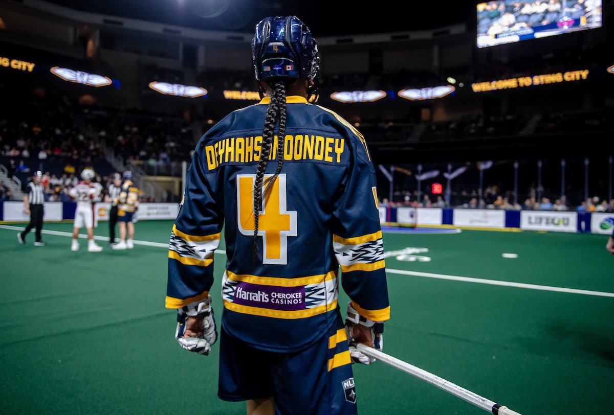 TyMerLax's tweet photo. I don’t have the words to do this @lyle4thompson quote justice. It’s perfect. 

His thoughts  on true representation &amp; how the @GeorgiaSwarmLAX keep him &amp; his teammates involved for Native Heritage Night.

📰https://t.co/LWjgcaj7rr https://t.co/kCDUOfAs74