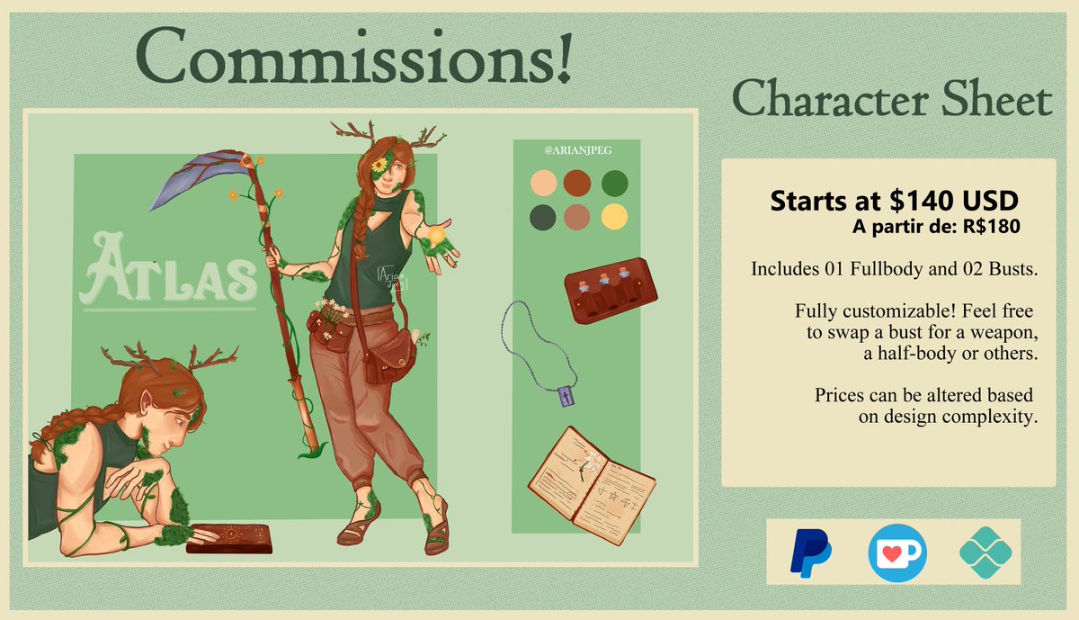arianjpeg's tweet photo. Commissions Open | Comissões Abertas!

DM or E-mail me, if you have any questions feel free to ask as well!

RT's appreaciated <3 https://t.co/mrx4KBg5Zb