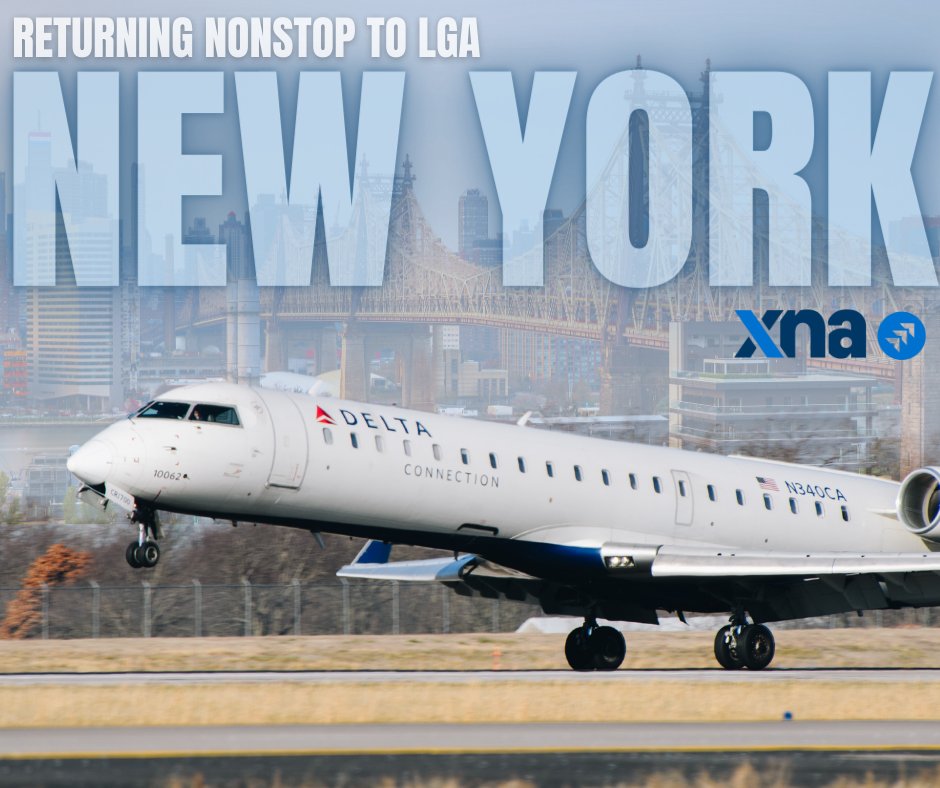 flyxna's tweet photo. Have you heard the news? Delta is bringing back their nonstop flight to LaGuardia ✈️ Dreaming about visiting the Big Apple, here's your sign to book that trip 😉
.
.
#nonstop #newyork #laguardia #returning #delta #flyxna https://t.co/NlqeULISdn