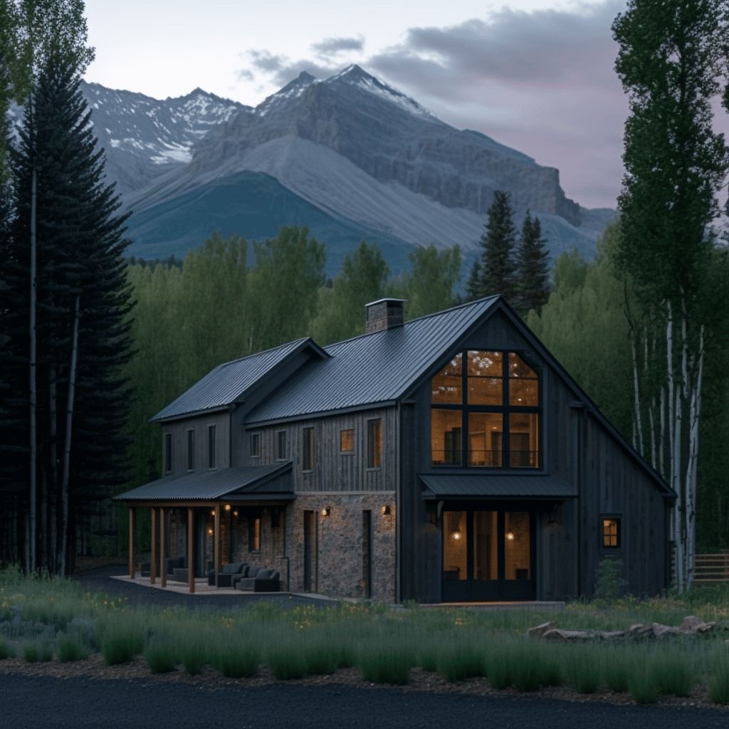 HOUSEPORN___'s tweet photo. Mountain house. https://t.co/sw0fcgSHIL