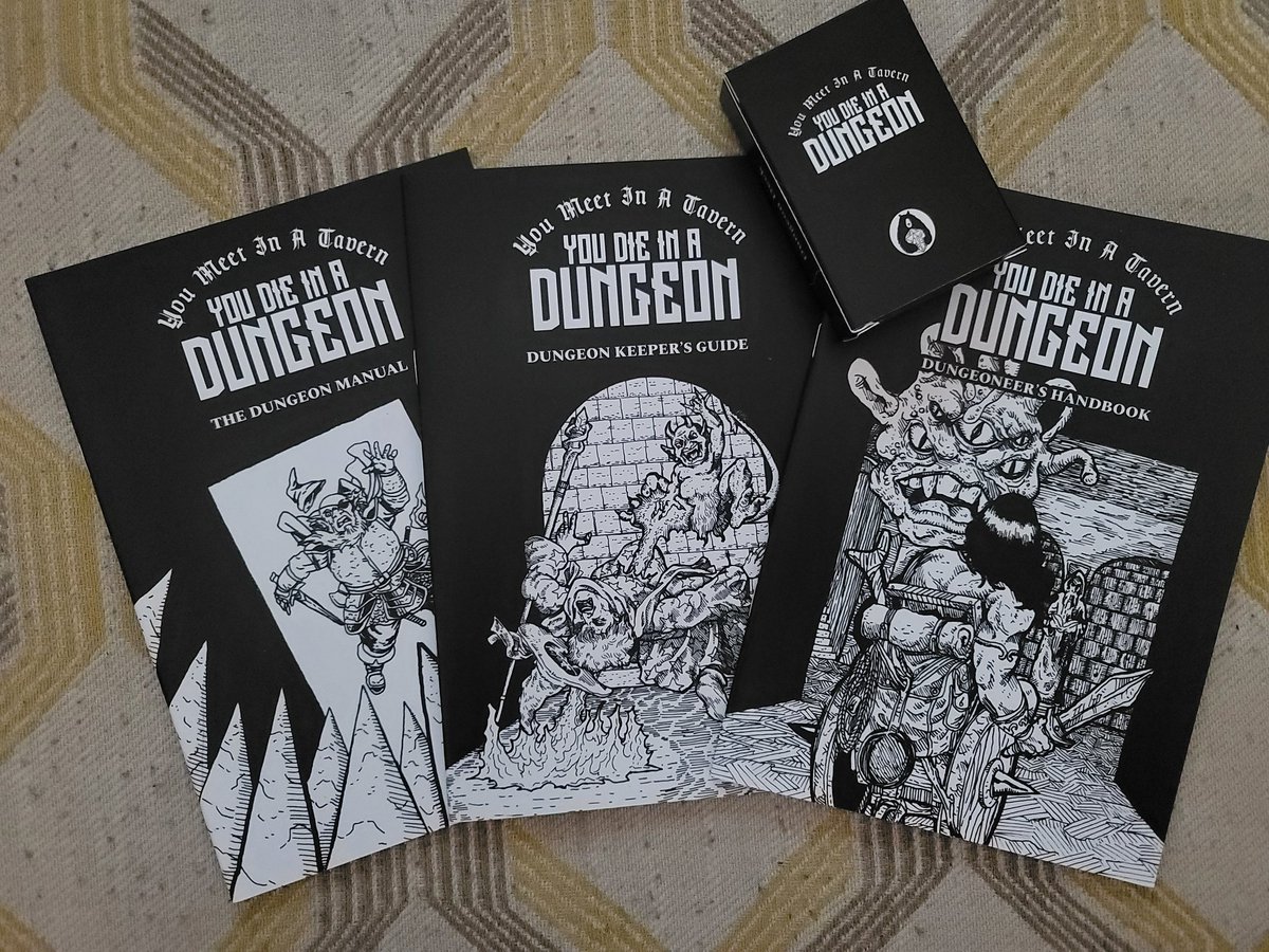 NicholasJon_'s tweet photo. Got these in the mail! Thanks, @Ursidice, and the team.

And @HODAGRPG (if I may be so bold as to presume), I appreciate the near-to-home Easter eggs in the poster. https://t.co/voOtcD75W6