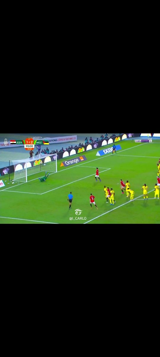 africaneleven's tweet photo. Mozambique almost secure their nation's first AFCON win vs. the 7 time champions Egypt, but for a stoppage time penalty. 

🇪🇬 2 - 2  🇲🇿 

Scorers:

Egypt - M. Mohamed 2', M. Salah 90 (+ 7)
Mozambique - Witi 55', Clésio 58'

#AFCON2023 #TotalEnergiesAFCON2023
#AFCON #Mozambique https://t.co/Enf82d4RKU