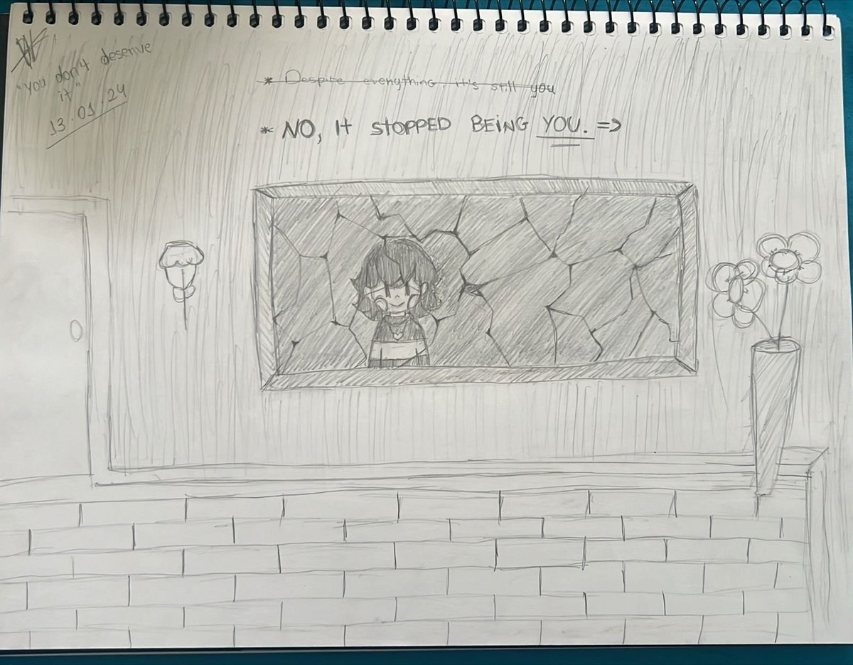 TheArtlas's tweet photo. ★ "NO, IT STOPPED BEING YOU. =)" ❤️🔪

#Chara #charaあるある #Undertale絵描きさんと繋がりたい #Undertale #myart #myartwork #drawing #draw #drawings #mirror #scary https://t.co/nHBOjOldrP