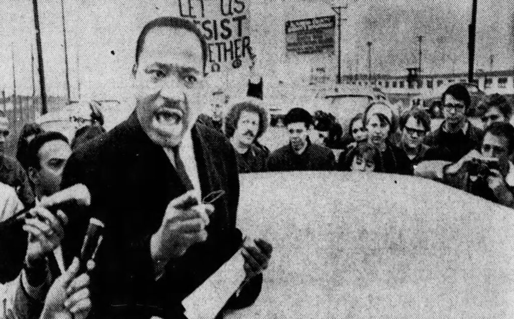 56 years ago, Jan 14 1968, Martin Luther King Jr spoke against the Vietnam War outside Santa Rita Prison Farm in Pleasanton, where he had been visiting anti-draft demonstrators (including Joan Baez) who had been arrested in Oakland in December. He was murdered seven weeks later