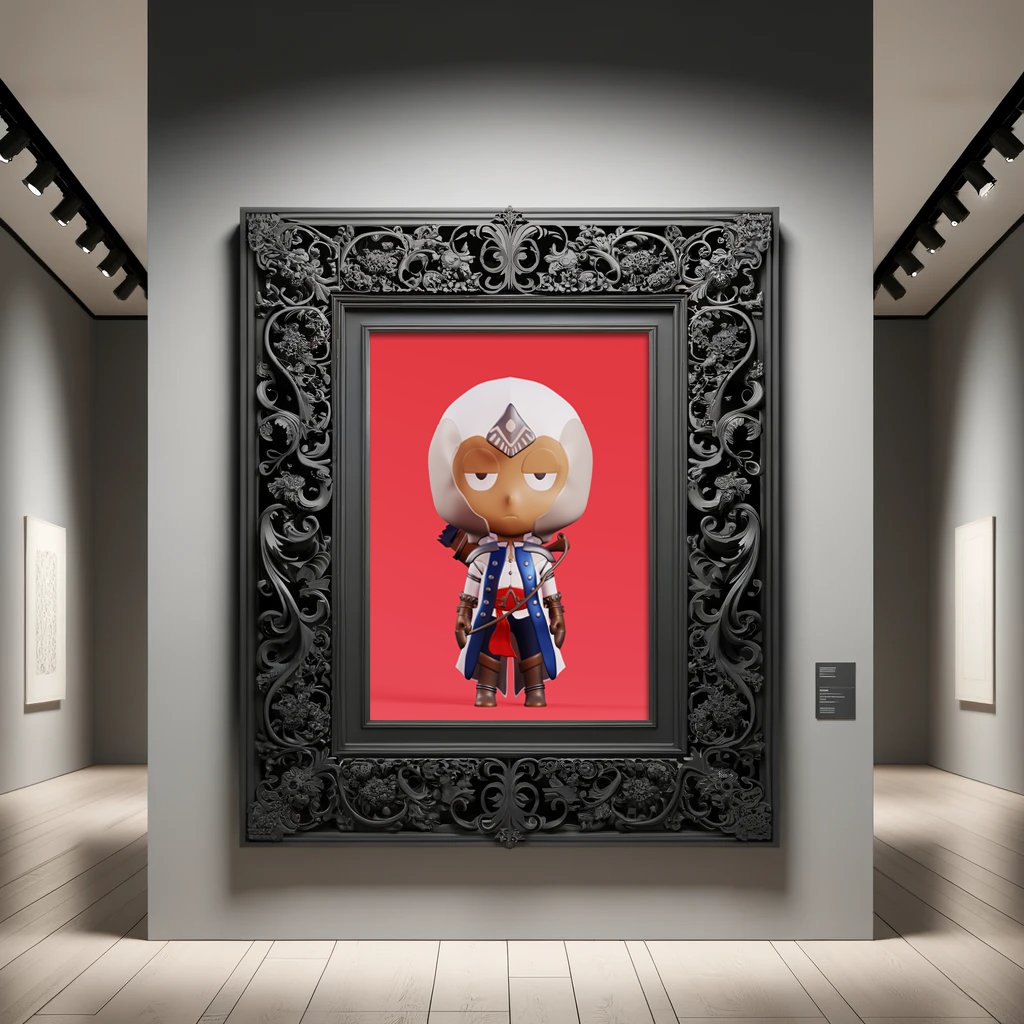 My assassin isn't just one of my favorite NFT's....he's a piece of art!  Thanks to <a href="/digital_tomato/">Tomato</a> for creating this exhibit, <a href="/ChibiFabs/">Fabs</a> for designing my assassin, and <a href="/ChibiLabs/">Chibi Labs</a> for the forever family vibes!  Tomato would love to frame your NFT's too!

x.com/digital_tomato…
