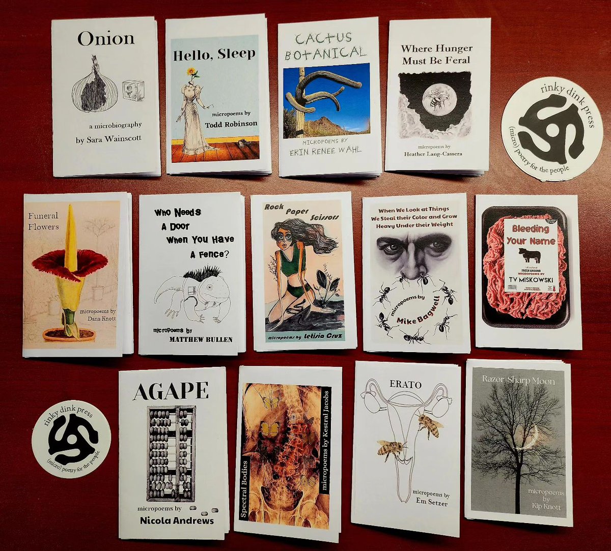 Excited to finally announce our new Series 11 zines! We'll be launching these collections at #awp2024 in Kansas City next month, so come visit us in the bookfair at table T1044 or at our offsite reading Feb. 8th at @therinokc 7:30pm #poetry #zines #WritingCommunity