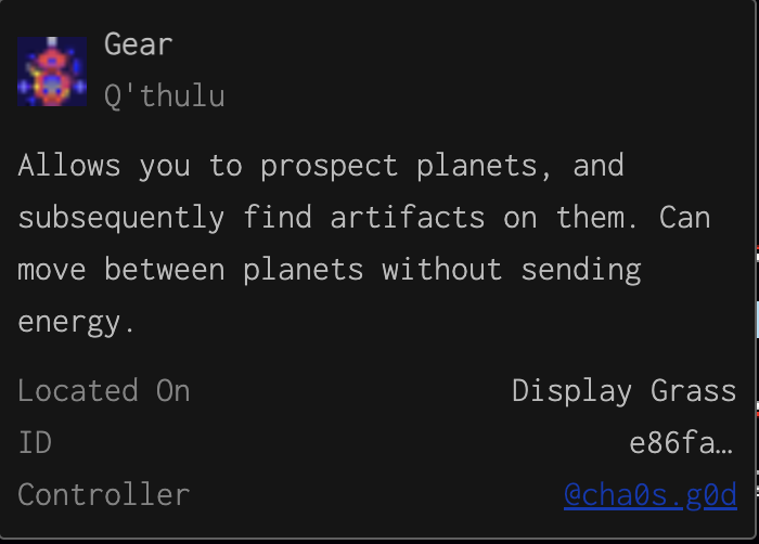 d_fdao's tweet photo. This is the Gear Spaceship 🛸

It spawns on your home planet. https://t.co/0S169pqApE