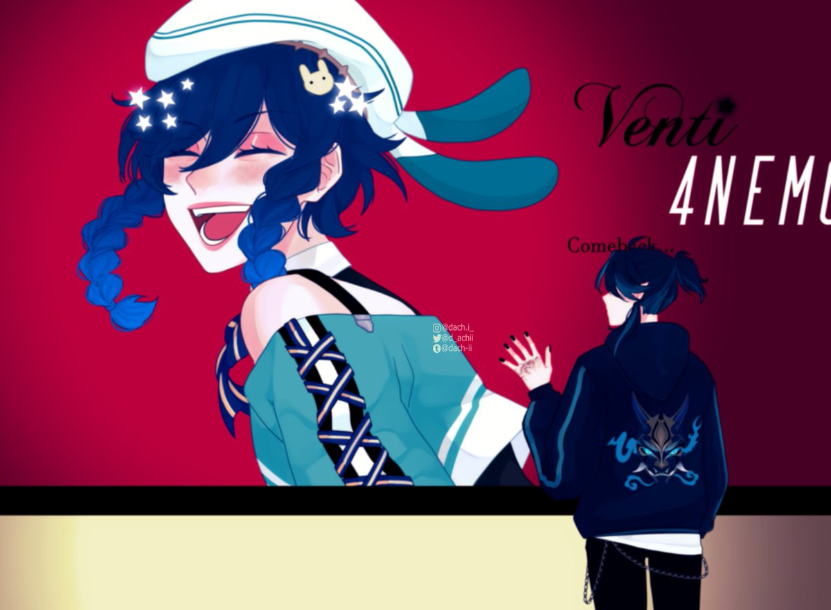d_achii's tweet photo. Comeback... 

inspired by "Veil"  (@_KOTTERI_)
#genshinimpact #venxiao #venti #xiao #fanart #4nemo https://t.co/qjKMR5GTQs