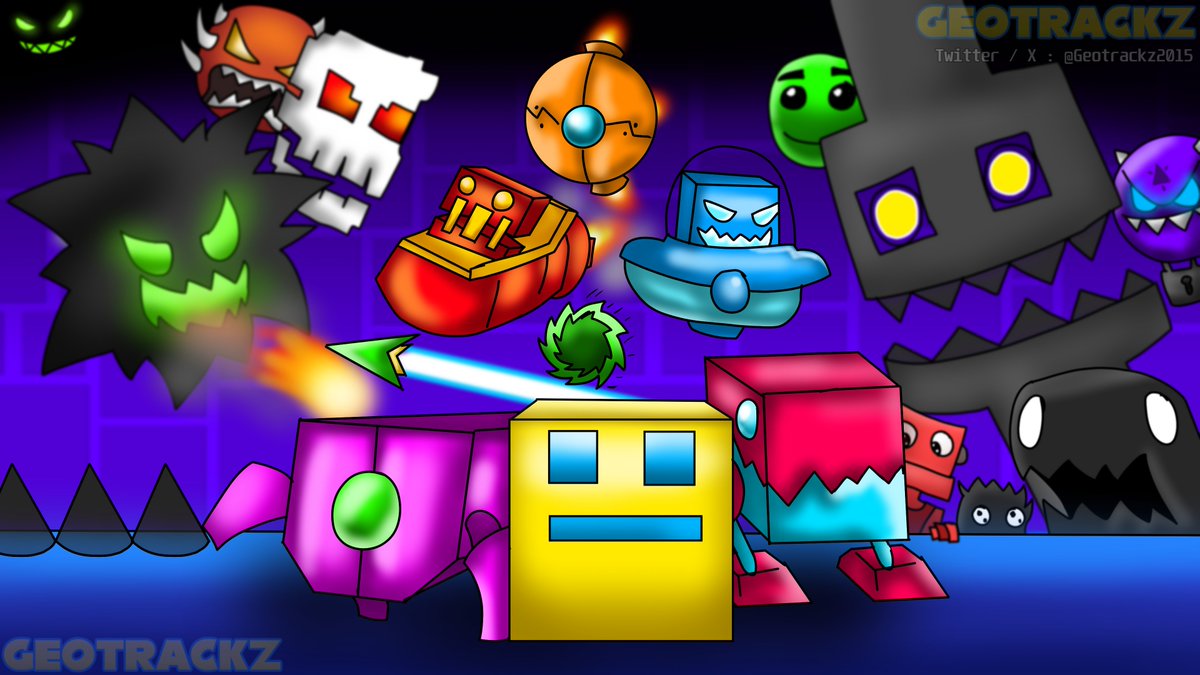 Gd Characters Geometry Dash! #GeometryDash #art #digitalart