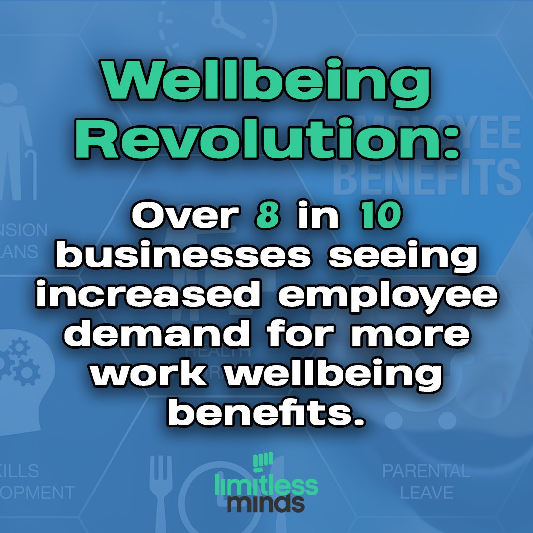 The well-being revolution is here. And @limitlessminds is at the forefront of providing these services for companies and their personnel. We want to elevate people both personally and professionally 🧠 #mindset #mindsettraining #wellbeing #wisdom #career #humanresources