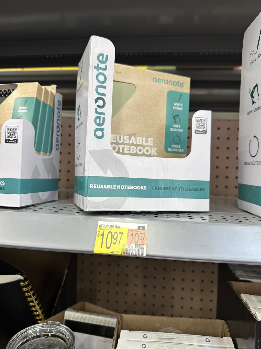 packaging_nerd's tweet image. Is this really a better alternative to a traditional paper notebook? Also, the equivalent in paper is about $1-2. So 5-7x cost for a reusable notebook-not even sure if it works well. Skeptic I am but curious what others think. #sustainability @mead @pen+gear