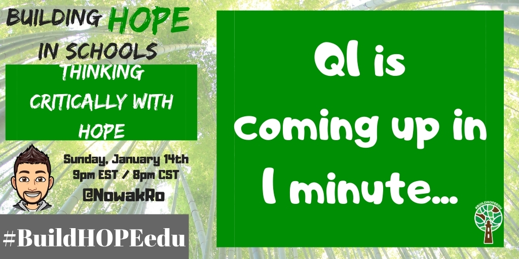 Q1 is coming up in 1 minute... #BuildHOPEedu