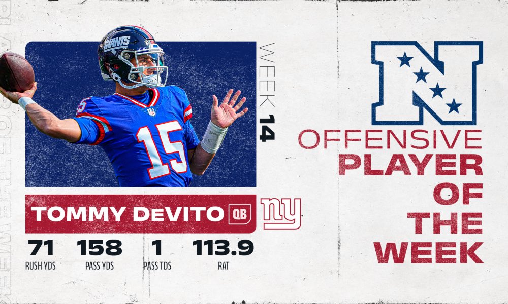 MarshallGreen_'s tweet photo. Tommy DeVito did this vs the Packers https://t.co/YncBsBRwSY