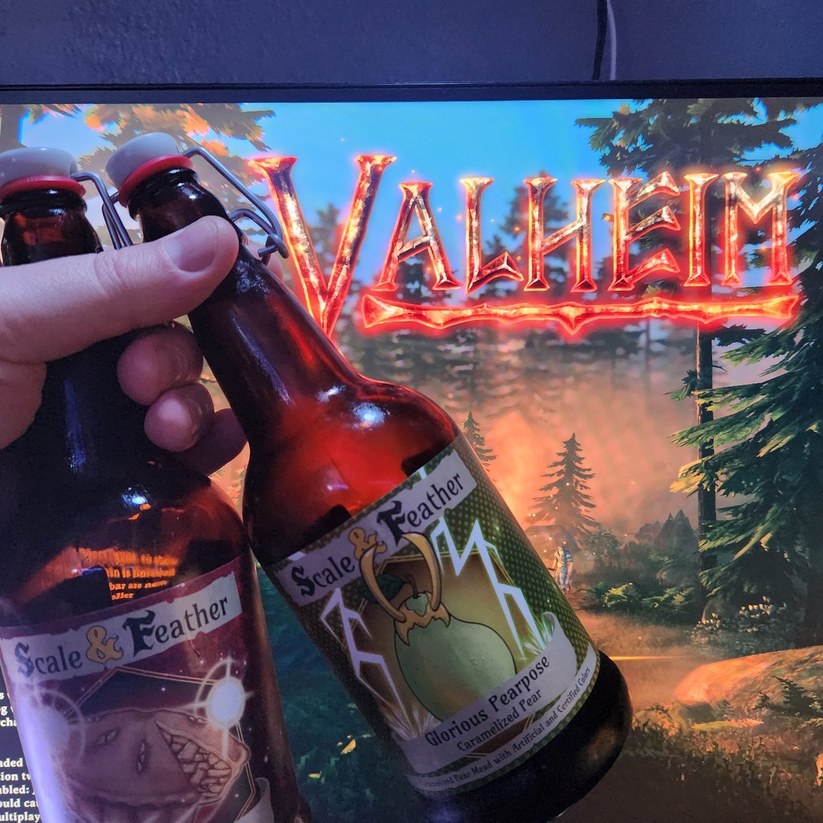 Starting a little late, but damn shortly!
New Valheim play. Trying a new system.
Hosted by @servertron_io !

Also, get in here and help me finish what's left of these two spirits from @SnFMeadery