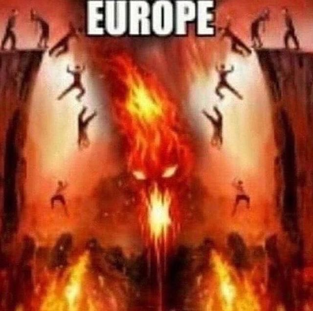 gummywunnys's tweet photo. just saw this image… this is NOT accurate! europe is a wonderful place. it’s beautiful! it’s nothing like the bloody, depths of H*LL! stop the inaccuracy. https://t.co/xQacWmoH2G