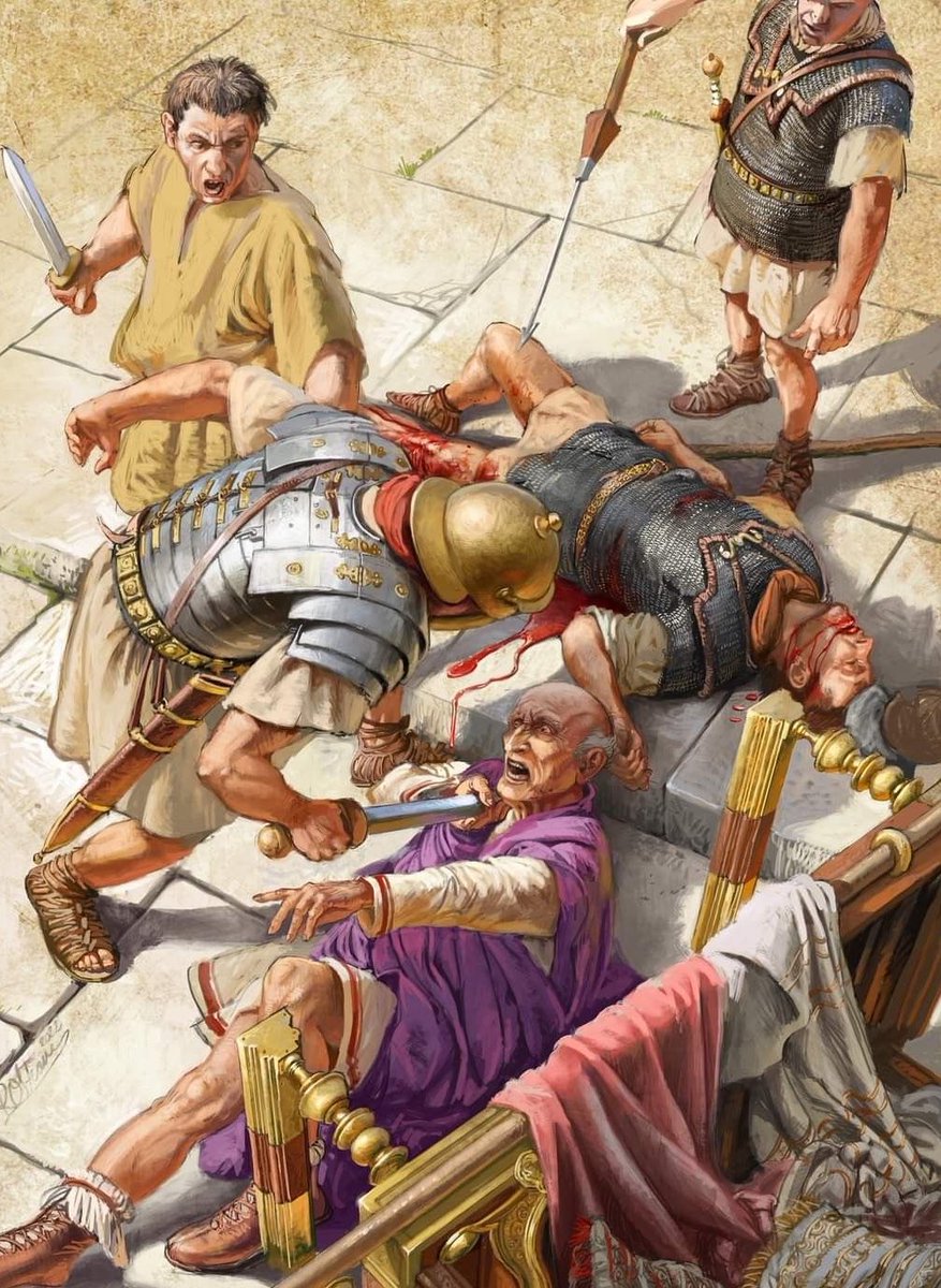 nonregemesse's tweet photo. Today in AD 69:

Assassins sent by the usurper Otho murdered the Emperor Galba, setting the stage for the legendary heroism of his sole defender:

Sempronius Densus.

‘….the single man among so many thousands that the sun beheld that day act worthily of the Roman empire’ https://t.co/qEKGPwvZ3j
