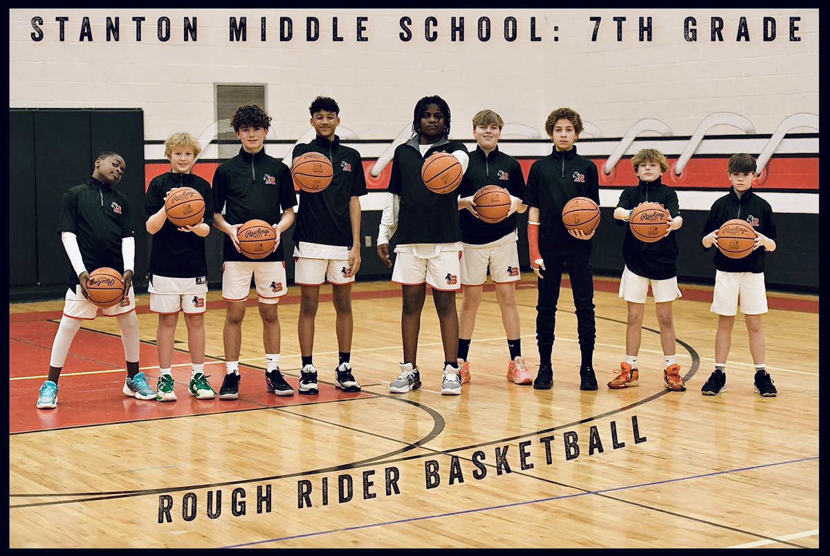 RoughRidersKENT's tweet photo. Stanton’s 7th grade basketball team is definitely one to watch this season. Let’s go! 🏀🔥#creatingaculture https://t.co/lxdbcKK5uY