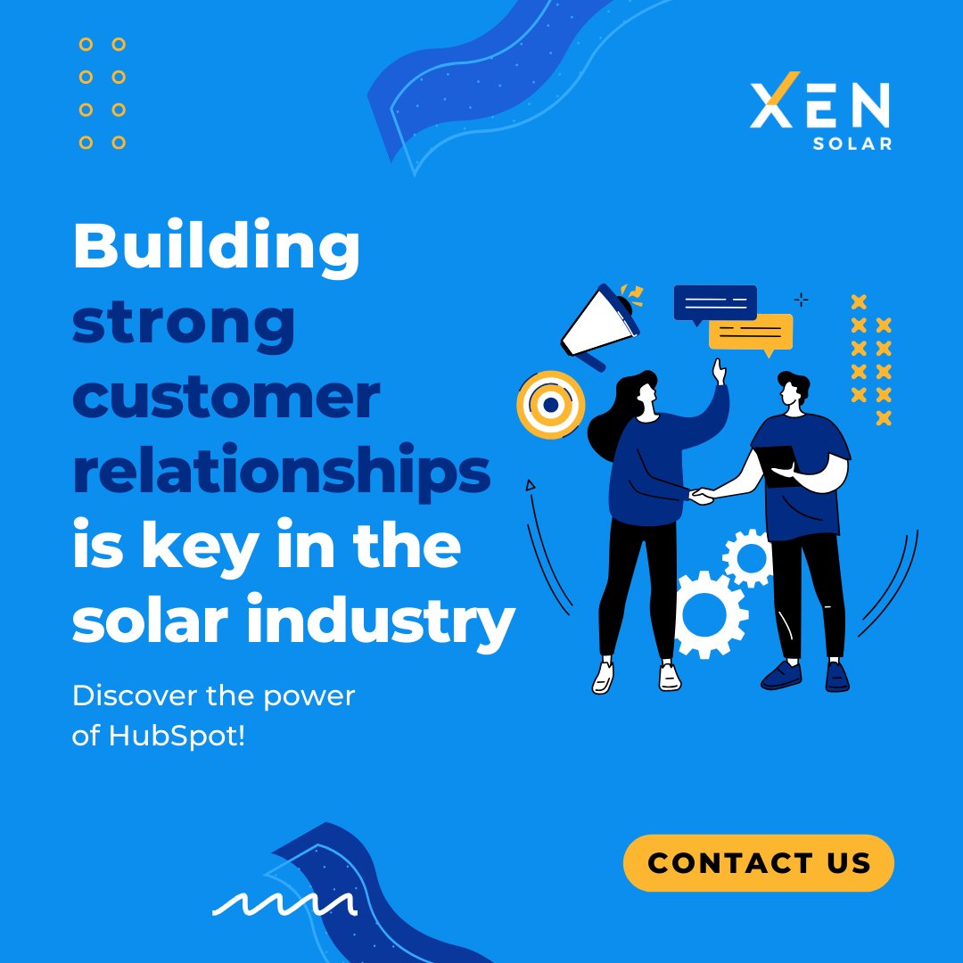 Building strong customer relationships is key in the solar industry. With HubSpot's CRM, track interactions, automate follow-ups, and provide top-notch service. Your customers will shine as bright as your solar panels! 

#SolarSuccess #HubSpotCRM #solarinstallers #solardealer