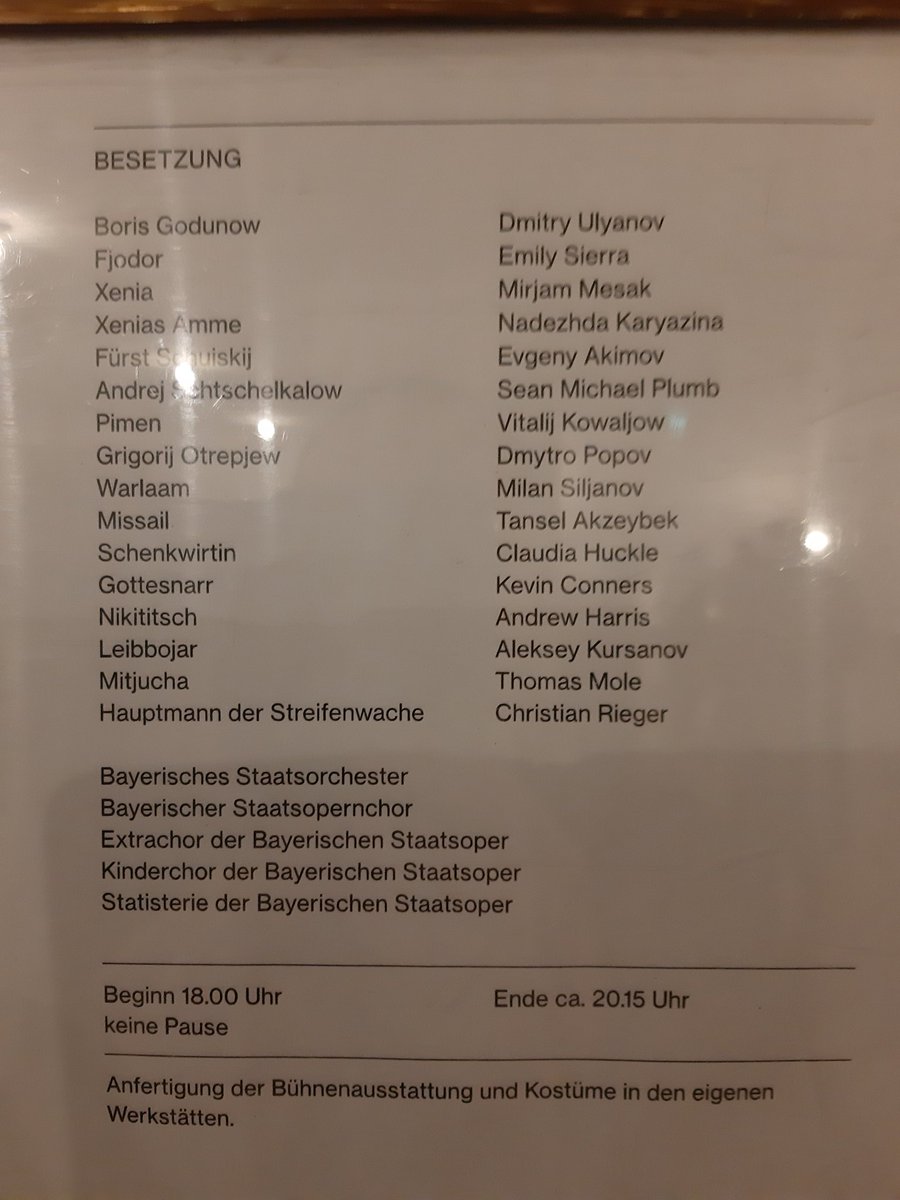 MarianSekerak's tweet photo. Finally! My first time at the @bay_staatsoper! 🎶
Boris Godunov in Munich: Torned ruler in a misfortune land.
#Bieito's dark production gets another meaning after 11 years since its premiere. https://t.co/TzUQLhlXHY