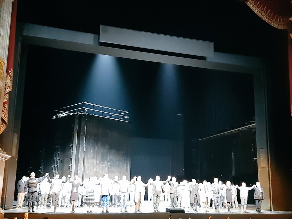MarianSekerak's tweet photo. Finally! My first time at the @bay_staatsoper! 🎶
Boris Godunov in Munich: Torned ruler in a misfortune land.
#Bieito's dark production gets another meaning after 11 years since its premiere. https://t.co/TzUQLhlXHY