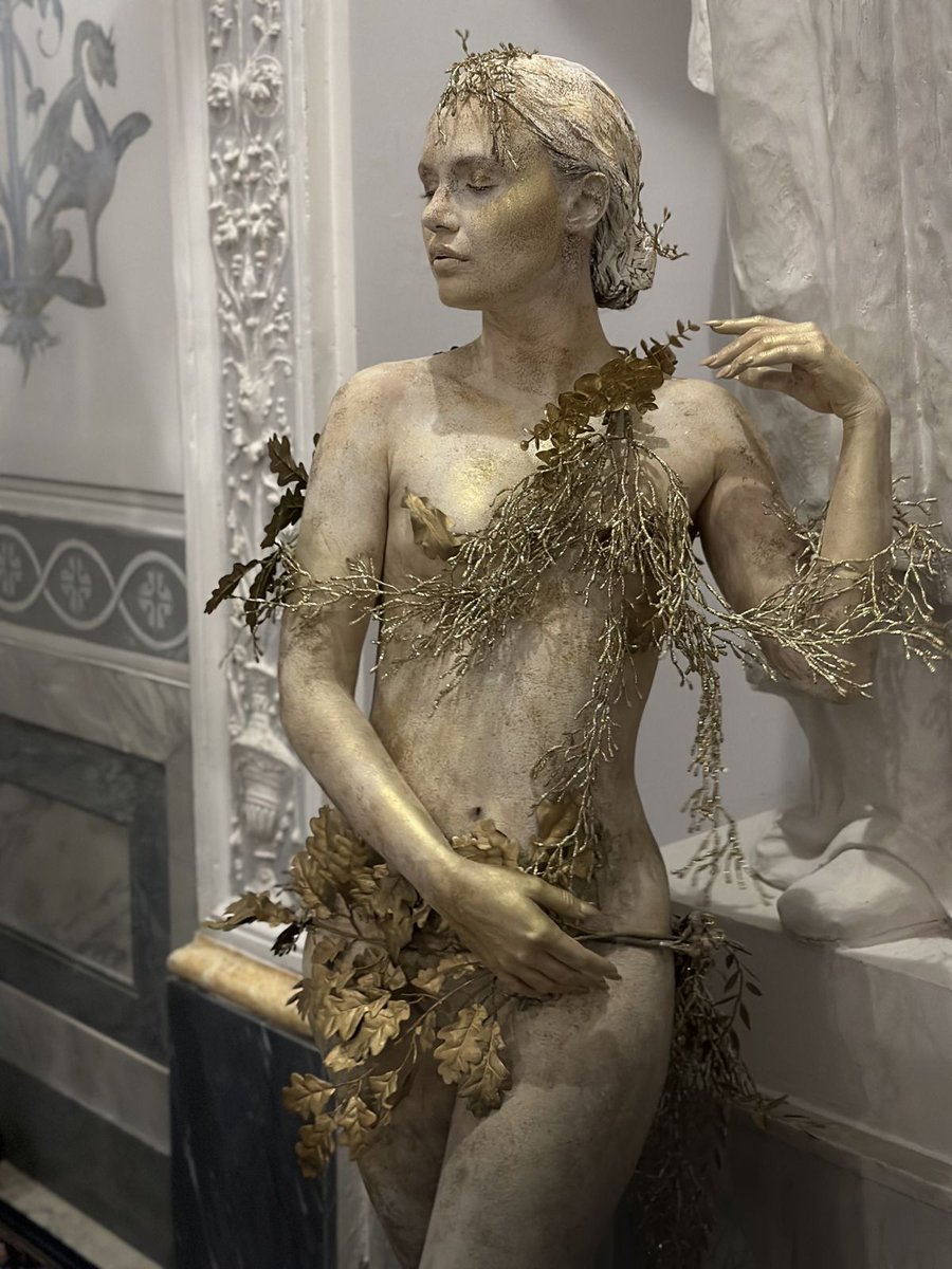 “What can you learn from a statue? You can learn to stay calm whatever happens!”
― M. M. ildan 
#bodypainting #livingsculpture