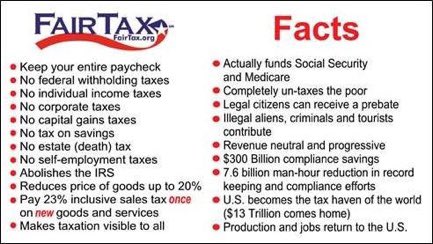 FairTaxOfficial's tweet photo. A decade ago THESE 👇🏼were the FACTS on #FAIRtax. Each is still true. 
https://t.co/Jltz2Z0ny1 Happy TBT. https://t.co/o23pxM5JQB