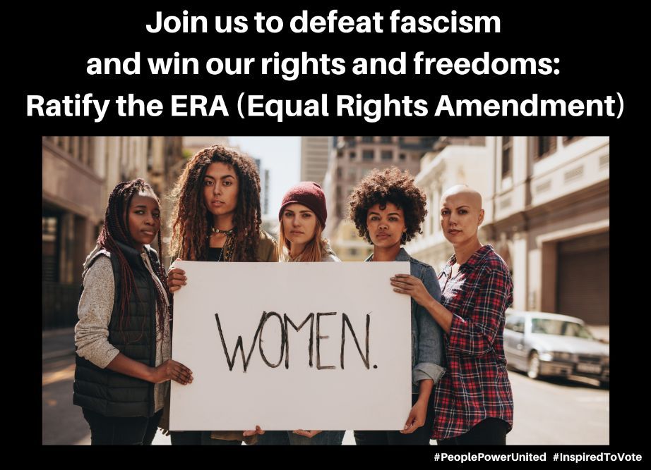 We are pushing back against FASCISM! Tell Congress: Now is the time to ratify the ERA 

actionnetwork.org/letters/tell-y… 

Join us in 2024 to advocate for our rights and freedoms: peoplepowerunited.org

#PeoplePowerUnited