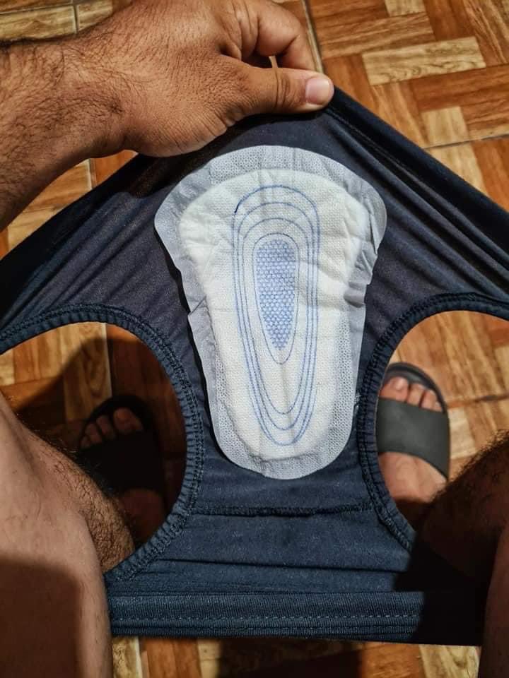 NunnieTheG's tweet photo. Let’s talk about it again, how yall feel about men wearing pads ? https://t.co/w9zk0TL3l6