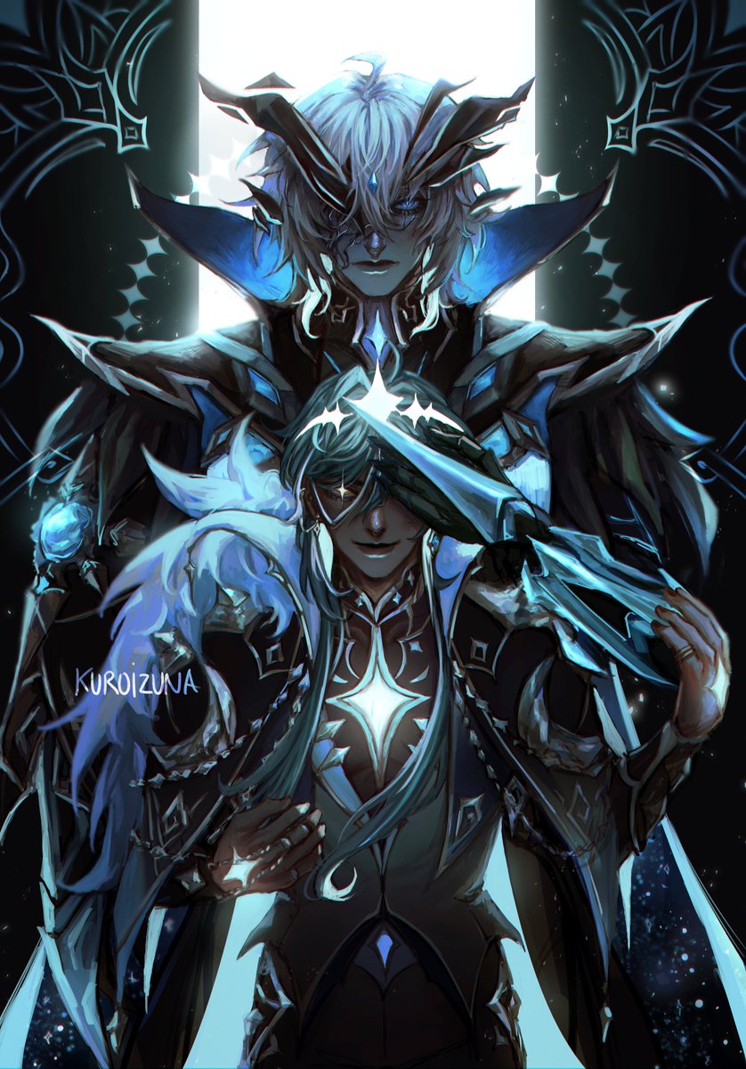 Abyss prince Kaeya and Abyss Herald Dainsleif

#Kaeya #Dainsleif #GenshinImpact #fanart #Dainkae