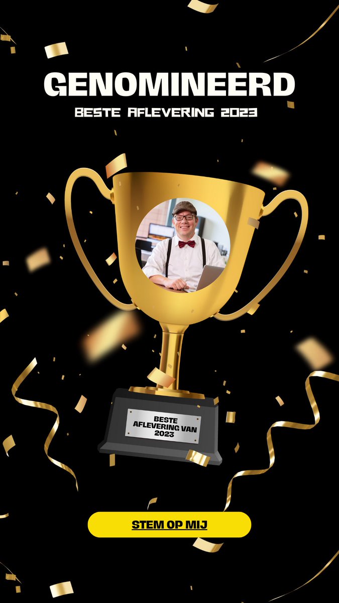 🏆 De Beste Aflevering van het Jaar Award 

➡️ Ik ben genomineerd voor de titel van Beste Aflevering van 2023 in de jaarlijkse podcast awards van Faalverhaal.

☑️ Als jij de stem uitbrengt dan maak je kans op een cadeaukaart t.w.v. €50

🔗 Stem hier: faalverhaal.nl/awards