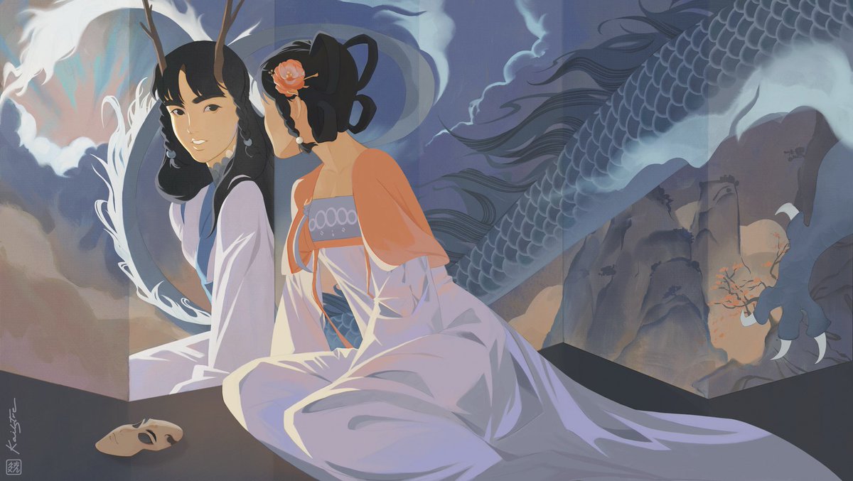 Kailstre's tweet photo. 🐉 Yuhua in @Velinxi ‘s webcomic Daughter of a Thousand Faces for the Year of the 🐲

#tapasartchallenge2023 #DTIYS https://t.co/r4njO4R0ma