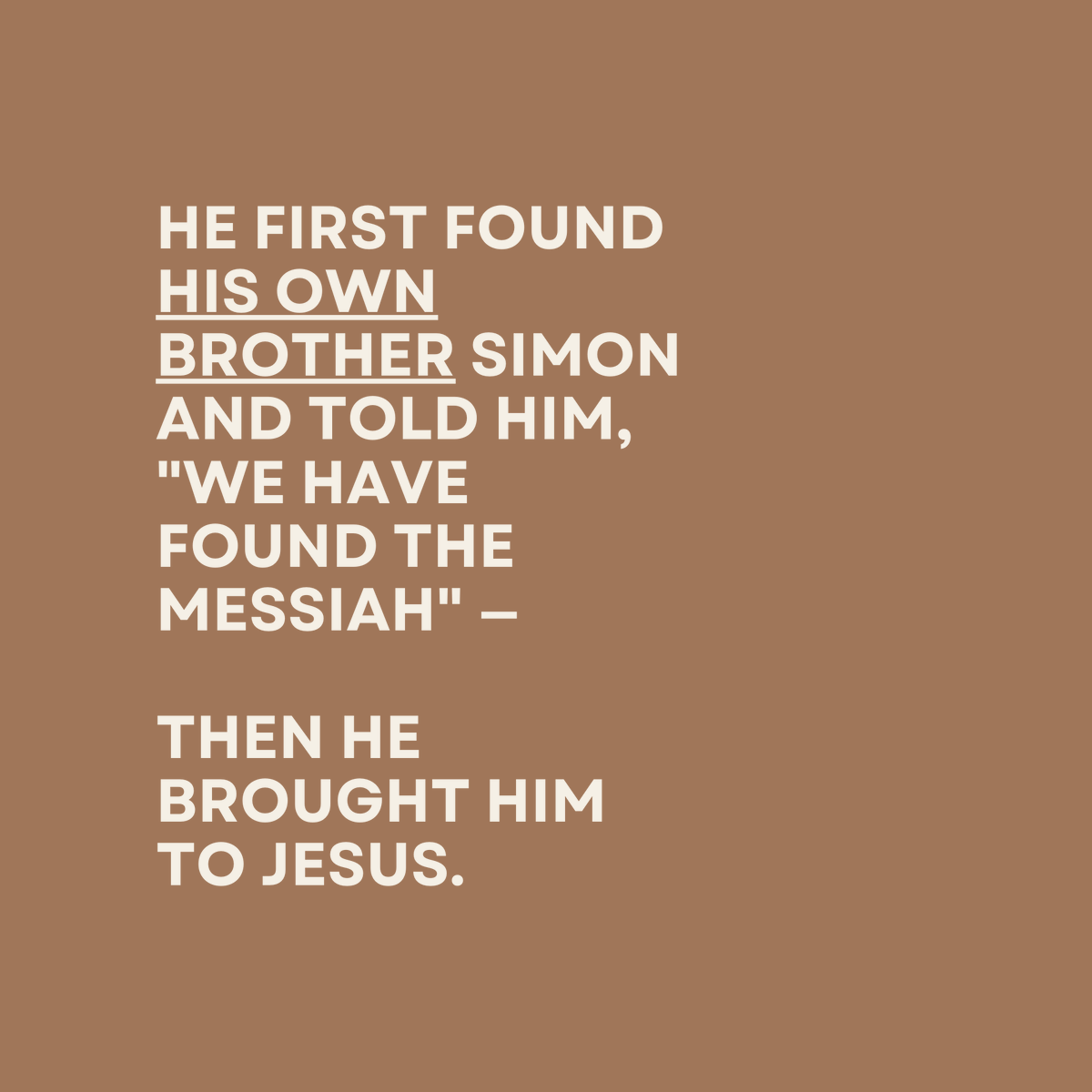 Happy Sunday!

In today's Gospel, we see the importance of proclaiming Jesus to the people close to us, and doing so with courage and bold faith.

Sts. Andrew, Peter, and John the Baptist, pray for us!