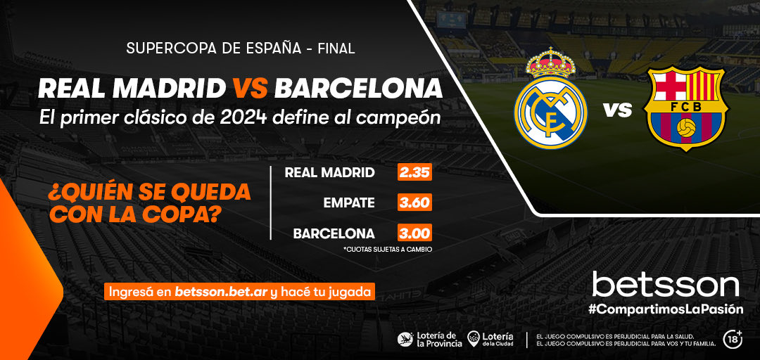 Entrá al link y empezá a jugar junto a <a href="/Betsson_ARG/">Betsson Argentina</a> 

pba.betsson.bet.ar/apuestas-depor…
Se viene la final de la Supercopa!!