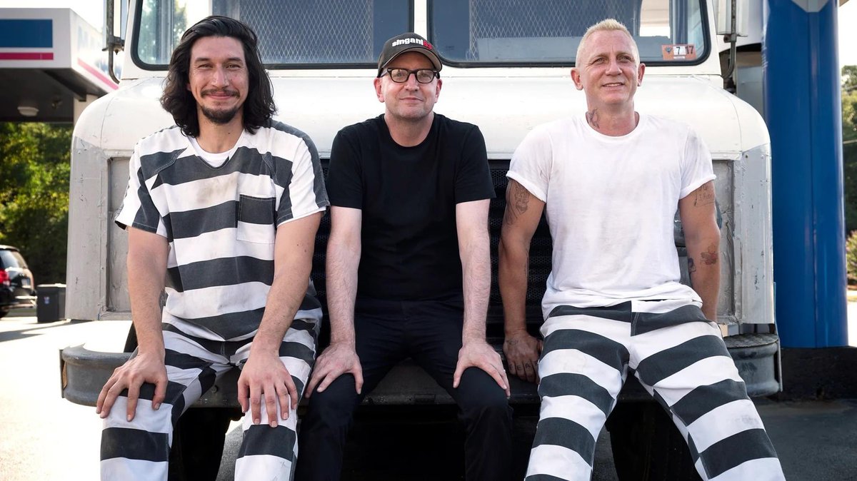 EveryOscarEver's tweet image. Steven Soderbergh, Adam Driver &amp;amp; Daniel Craig on the set of the smart and entertaining &quot;Logan Lucky.&quot; Born on this date in 1963 in Atlanta, Soderbergh has been one of the most inventive and influential filmmakers of the past half century. #StevenSoderbergh