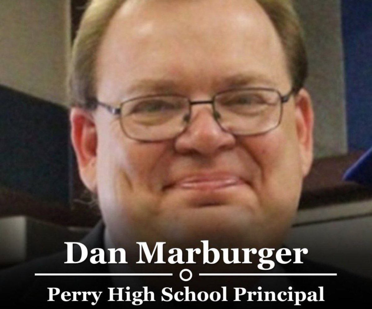 Jon Turner (@jonturneredd) on Twitter photo Iowa high school principal Dan Marburger, who engaged a shooter to give his students time to escape earlier this month, has died of his injuries. Thinking of his family and Perry Community School today; he'd served the kids in Perry for over 25 years. He is a hero. #RIP <a href="/NASSP/">National Assoc. of Secondary School Principals</a> Iowa high school principal Dan Marburger, who engaged a shooter to give his students time to escape earlier this month, has died of his injuries. Thinking of his family and Perry Community School today; he'd served the kids in Perry for over 25 years. He is a hero. #RIP <a href="/NASSP/">National Assoc. of Secondary School Principals</a>
