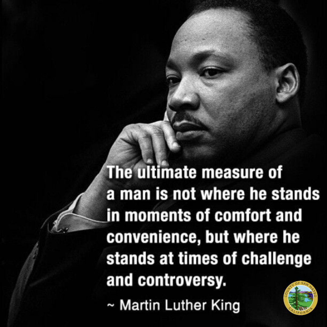 As we honor Dr. King's efforts to eliminate racism &amp; ensure equal rights, we will keep working to make our community more equitable, inclusive &amp; just for all.
County of San Mateo offices &amp; Court are closed  Jan. 15 to observe Martin Luther King, Jr. Day. First responders on duty.
