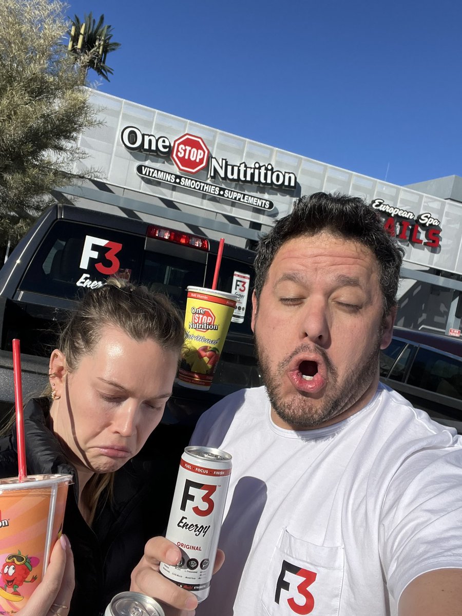 F3Energy's tweet photo. Bright outside!!
Sunday Funday photo fail.
One Stop Nutrition + F3 Energy = 🔥🔥🔥
.
Send us your best F3 Energy / One Stop Nutrition pics and we’ll post the funnest 🤪 ones!! 
.
#F3FunDay #F3Energy #OneStopNutrition 
@rampagejackson @HarrisonJRogers https://t.co/ciJV5Liuy7