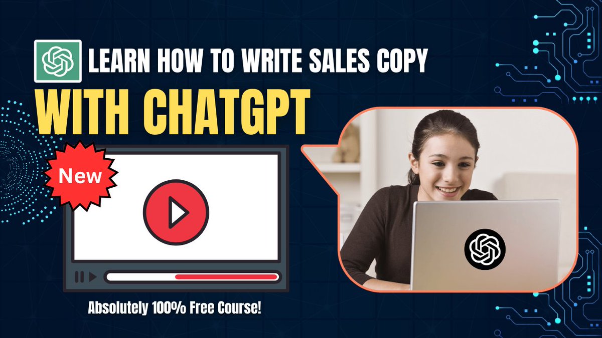 JustDreamItMedi's tweet photo. Learn How To Write Sales Copy With ChatGPT https://t.co/UGrxIUtQy6 via @YouTube 

#ChatGPT #SalesCopywriting #FreeCourse #CopywritingSkills #DigitalMarketing #ContentCreation #AIWriting #LearnWithChatGPT #MarketingStrategy #SEO #CopywritingTips https://t.co/cCPia9hLGH