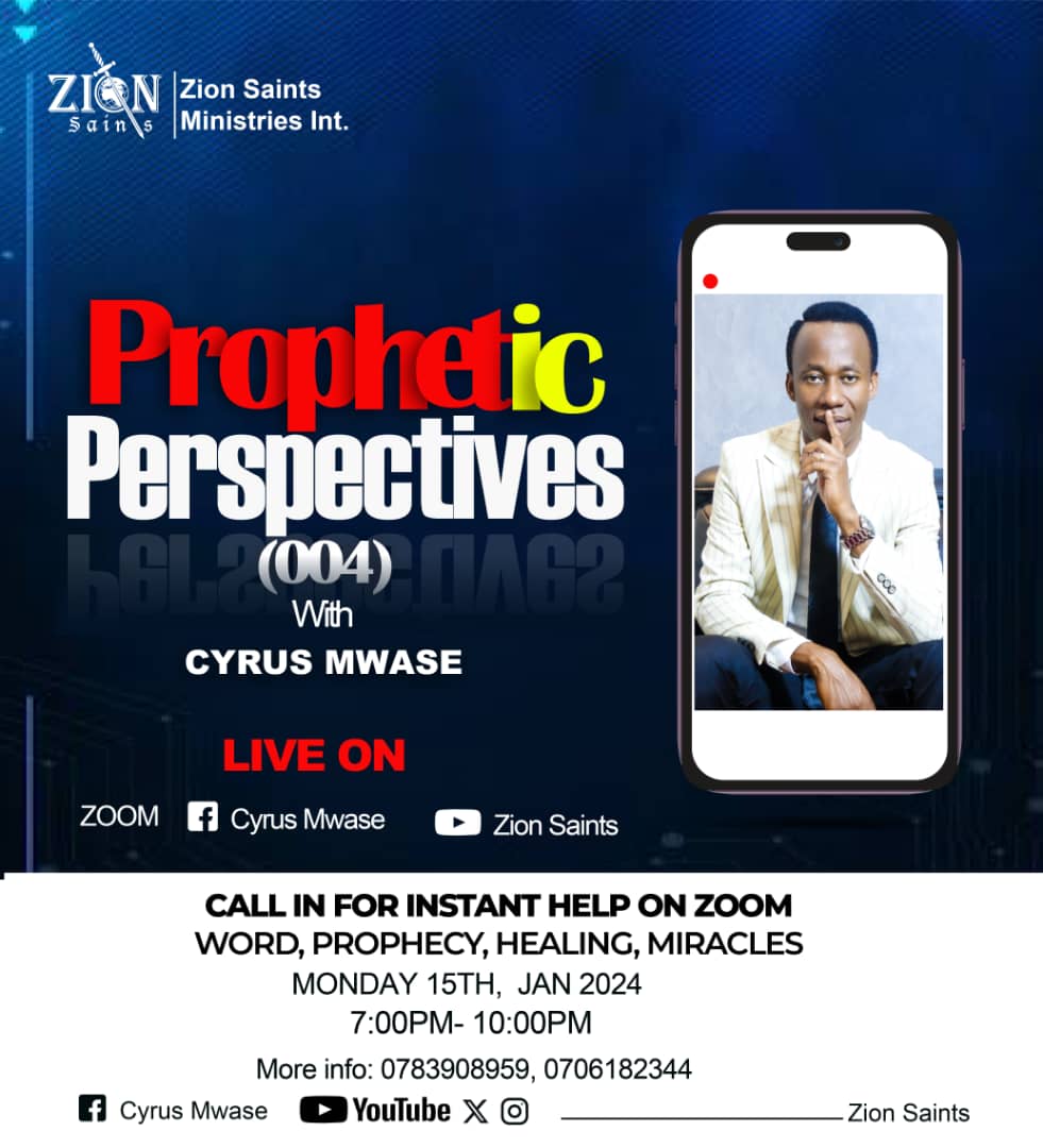 Prophetic perspectives 004| Join us this Monday 15th, You won't remain the same again.