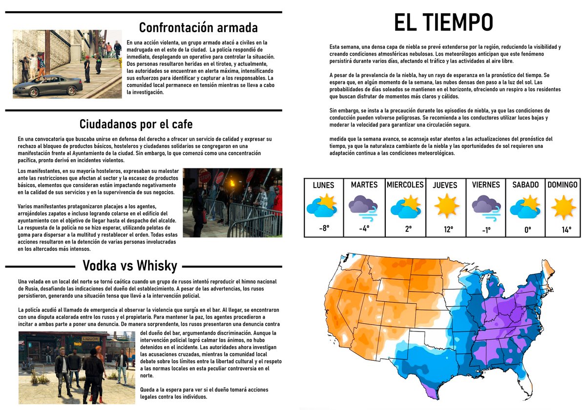 NeonCMFivem's tweet photo. Edición semanal de Weazel News #weazelnews #neonfivem #gtarol #gtaroleplay https://t.co/QyvFW9wRi0