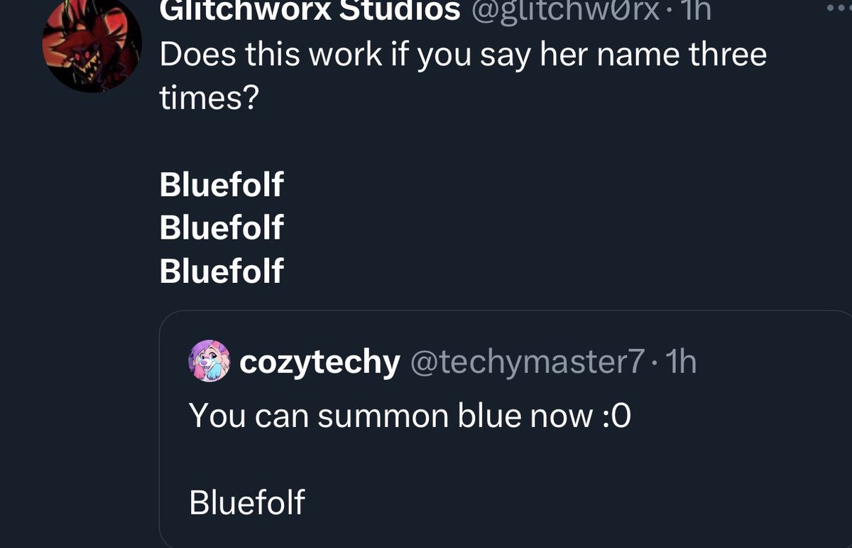 bluefolf's tweet photo. EVERYONE KEEPS SUMMONING ME https://t.co/lX9CSi0NZs