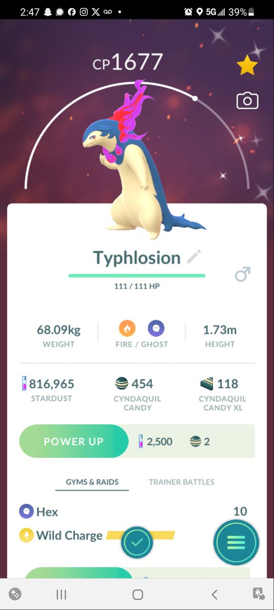 annacharchist's tweet photo. @elissa_palmer thanks for jumping into my raid!! Hopefully you got yourself a decent Typhlosion https://t.co/dquziIzHn2
